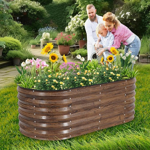 1MORE Galvanized Raised Garden Bed- Planter Garden Boxes Outdoor, Raised Beds - Image 2