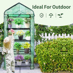 4 Tier Mini Greenhouse for Outdoor Indoor, Double-Layer Roof, Heavy Duty Small - Image 2