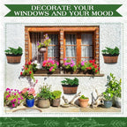 Layhit 6 Pcs Wall Hanging Planters Outdoor Pot Planter Wine Barrel Planter - Image 4
