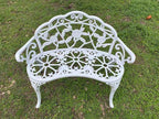 Patio Balcony Bench Double Seat, Anti-Rust Cast Aluminum Patio Garden Bench - Image 7