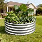 2PCS 3x3x1FT Galvanized Raised Garden Bed Kit, Vegetable Boxes-Round Metal - Image 5