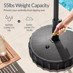 Best Choice Products Fillable Umbrella Base Stand Fluted Design Plastic Patio - Image 3