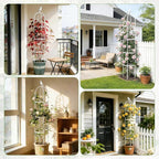 6ft Garden Obelisk Trellis for Climbing Plants-Rustproof Metal Pipe - Image 8