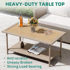 YITAHOME Outdoor Wicker Coffee Table - Image 3