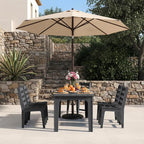 HDPE Patio Dining Set for 6, Weather-Resistant Outdoor Table - Image 4