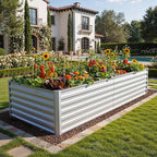 YITAHOME 8x4x2ft 2pcs Large Raised Garden Bed Kit, Galvanized Metal Planter Box - Image 2