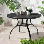 NUU GARDEN 41" Round Metal Outdoor Patio Dining Table - Image 4