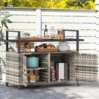 DWVO XXL Patio Storage Cabinet, Outdoor Bar Cart - Image 2