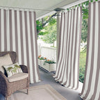 Elrene Home Fashions Highland Stripe Indoor/Outdoor Curtain Panel, 50 inches X - Image 9