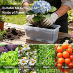 Window Box Planter 6 Packs, 13.8 Inches Rectangle Flower Pots - Image 8