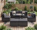 NICESOUL 29.3'' High Backrest Patio Furniture Set - Image 2