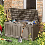 Greesum 82 Gallon Resin Deck Box All Weather Large Outdoor Storage - Image 2