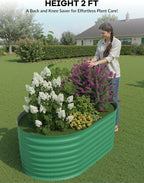 GarveeLife 4x2x2 ft Galvanized Raised Garden Bed - 24 in Tall Metal Planter Box - Image 5