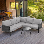 East Oak Corner Patio Furniture Set | Life Chatter 5-Seat Outdoor Furniture | by EASTOAK