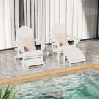 Sundale Outdoor Folding Plastic Adirondack Ottoman, All-Weather Adirondack - Image 6