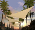 Amgo Custom Size 24' x 24' x 24' Beige Triangle Sun Shade Sail Order to Make by Amgo