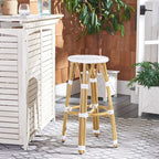 Safavieh PAT4018C Outdoor Collection Kelsey White 30-inch Bar Stool - Image 9