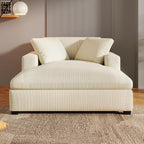 Christopher Knight Home Larrz Oversized Chaise Lounge Chair Indoor, Corduroy - Image 4
