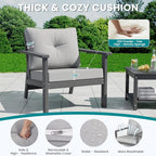 7-Piece HDPE Patio Furniture Set, Outdoor Sectional Sofa Set, All Weather - Image 4