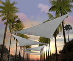 Amgo Custom Size 15' x 15' x 15' Gray Triangle Sun Shade Sail UPF50+ AGTAPRT12 by Amgo