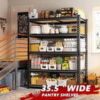 REIBII 2400LBS Storage Shelves 5 Tier Garage Shelving Heavy Duty Adjustable - Image 7