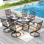 PHI VILLA 7 Pieces Outdoor Dining Set - Image 2