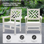 HDPE Dining Table Set for 8, 10-Piece Outdoor Table and Chairs Include 8 Dining - Image 5