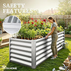 YITAHOME 6x3x3ft Large Raised Garden Bed Kit, Galvanized Metal Planter Box - Image 6