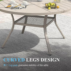 VICLLAX Patio Table and Chair Set of 4, All Weather Metal Round Outdoor Dining - Image 6