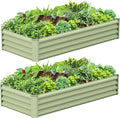2PCS 6x3x1FT Galvanized Raised Garden Bed, Galvanized Planter Raised Garden by AyenGuard