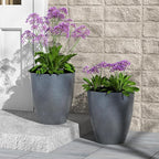 QCQHDU 10 inch Tall Planters for Indoor & Outdoor Plants, 2 Pack Sturdy - Image 4