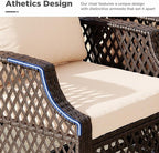 HOMREST 5 Piece Patio Furniture Set, Wicker Outdoor Conversation Sofa Set - Image 5