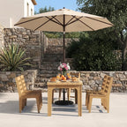 HDPE Patio Dining Set for 6, Weather-Resistant Outdoor Table - Image 4
