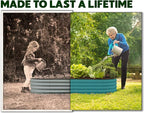 Plant & Plot Galvanized Raised Garden Beds Outdoor // 4×2×1 ft Planter Raised - Image 2