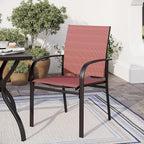 Patio Dining Set for 8, 8 x Stable Dining Chairs, Outdoor Table and Chairs Set - Image 6