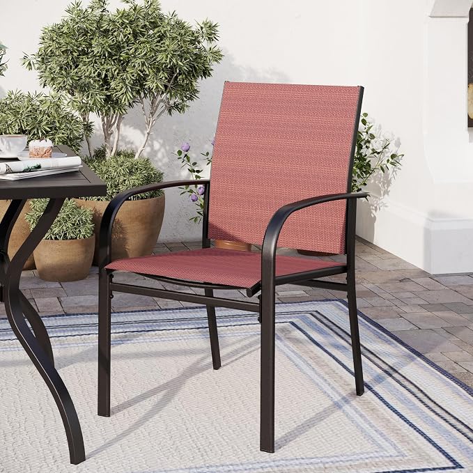 5 Piece Patio Dining Set for 4, Outdoor Table and Chairs Set for Lawn, Backyard - Image 7