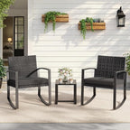3 Pieces Patio Furniture Set Rocking Bistro Set, Outdoor Patio Furniture Set - Image 8