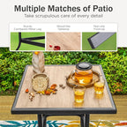 PHI VILLA Patio Bar Table, Outdoor Bar Height Bistro Table - Image 4