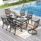 PHI VILLA 7 Pieces Outdoor Dining Set - Image 2