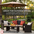 Best Choice Products 4-Piece Outdoor Wicker Patio Conversation Furniture Set - Image 6
