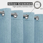 Easy-Going Linen Look Outdoor Curtains Waterproof Windproof Porch Curtains - Image 3