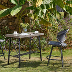 VICLLAX Patio Bar Table Rectangle Outdoor Counter Height Dining Table - Image 7