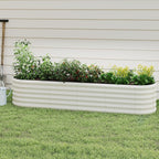 Galvanized Raised Garden Bed, Outdoor Planter Bed, Metal Planter Box by Besebay