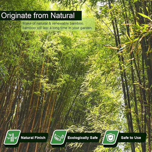 25pcs 7/20" D Thicker Heavy Duty Bamboo Stakes, 3FT Plant Stakes, Natural - Image 2