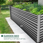 Land Guard 6x3x3ft Rectangular Galvanized Raised Garden Beds, Large-Capacity - Image 3