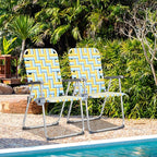 VINGLI Aluminum Patio Lawn Chairs Folding Set of 2 - Image 2