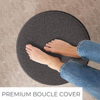 ZICOTO Beautiful Boucle Pouf Ottoman and Foot Rest - Image 3