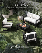 SERWALL 2 Pieces Single Cushioned Sofa Armchair - Image 6
