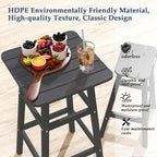 3-Piece Outdoor Counter Height Bar Table Set, HDPE Weather Resistant - Image 4