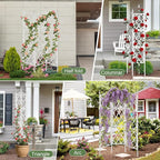 5.25FT Garden Trellis for Climbing Plants Outdoor, Metal Wall Lattice Climbing - Image 8